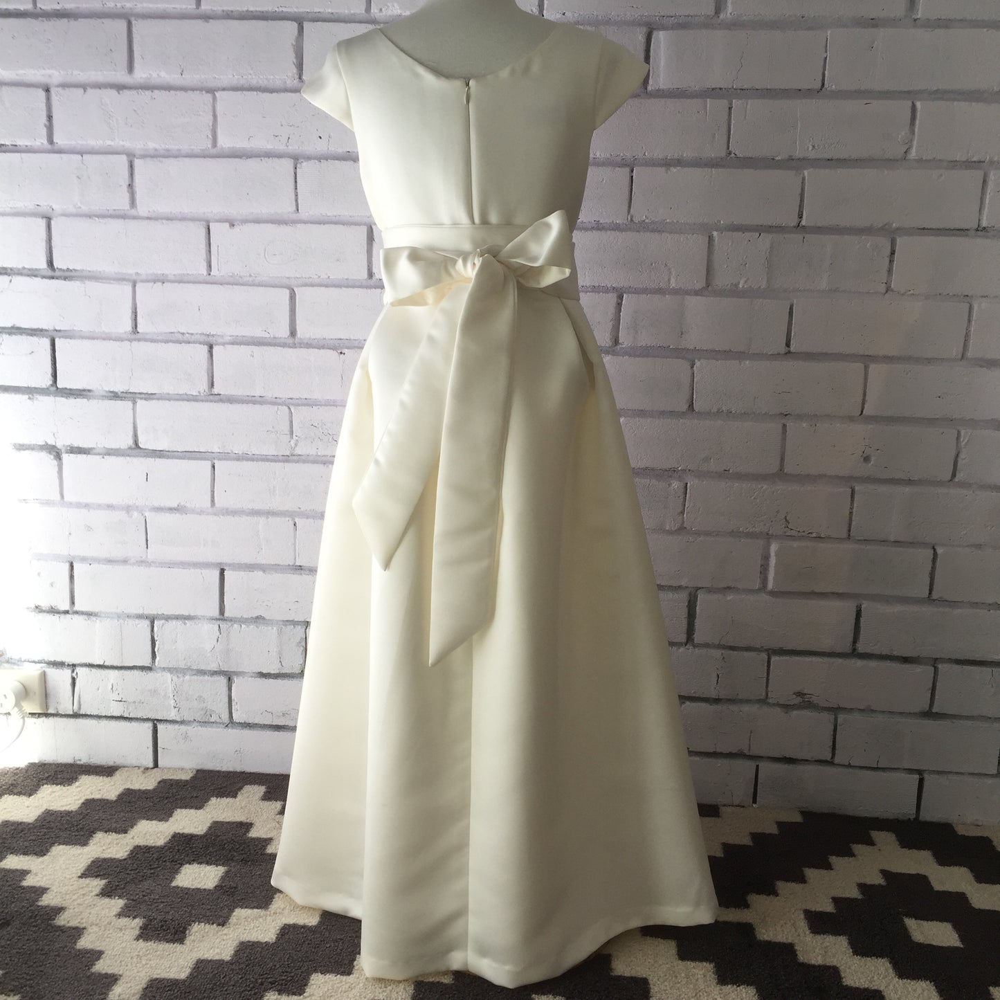 "Bella" Delustred Satin Dress