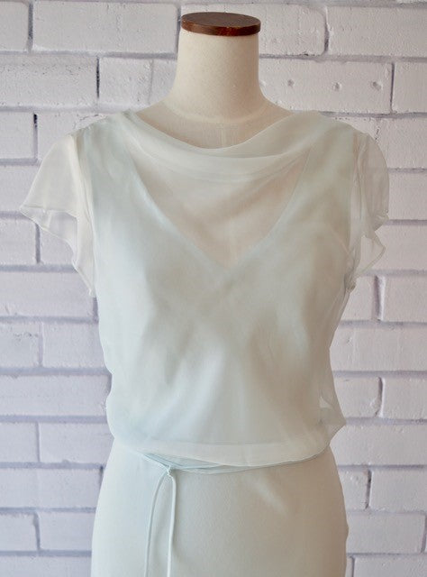 "Elise" - Bias cut, silk cowl neckline gown