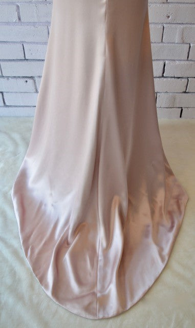 "Giselle" - Elegant v-neck, low back gown.